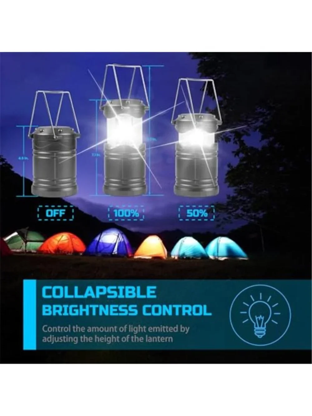 4 Pack LED Camp Battery Powered Flashlight for Power